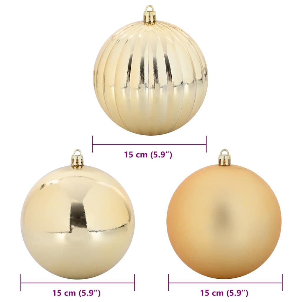 Christmas Bauble Set 9 pcs Gold