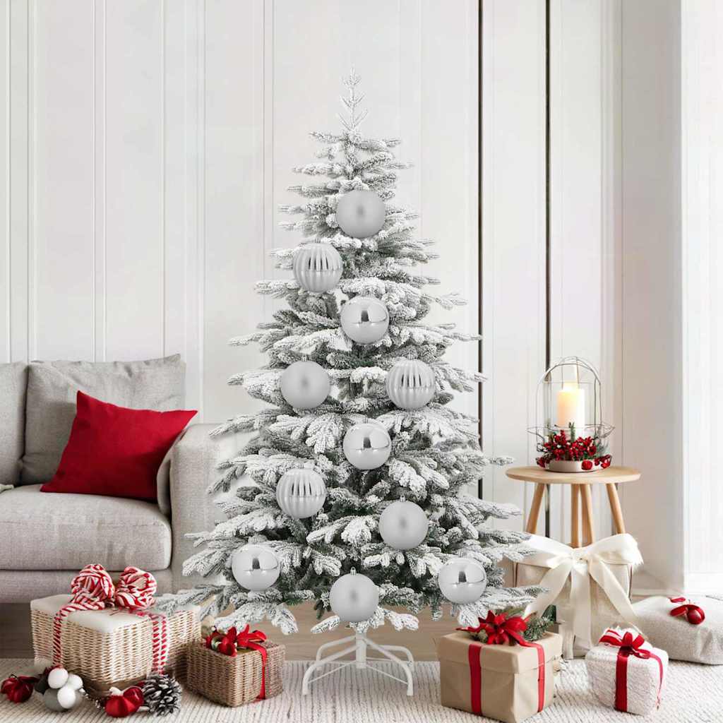 Christmas Bauble Set 9 pcs Silver