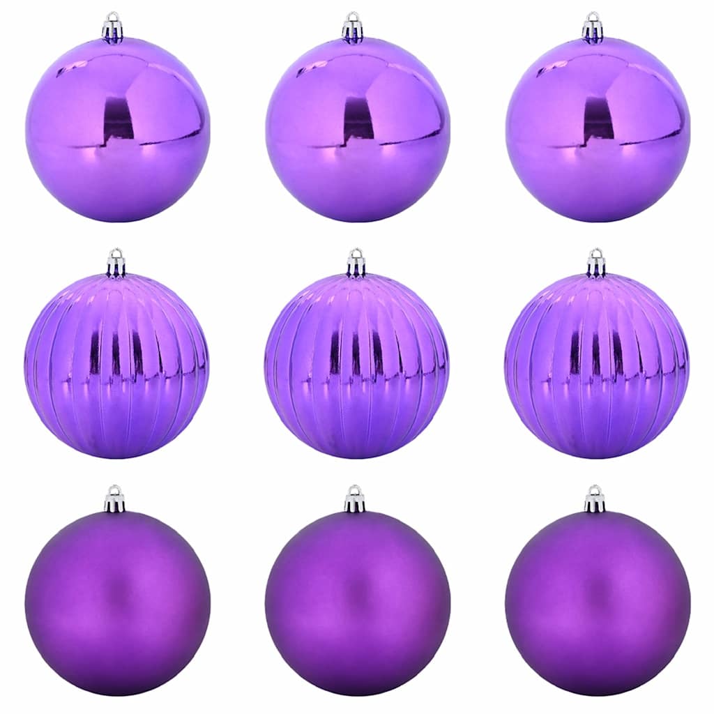 Christmas Bauble Set 9 pcs Lilac