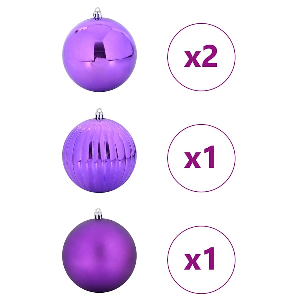 Christmas Bauble Set 4 pcs Lilac