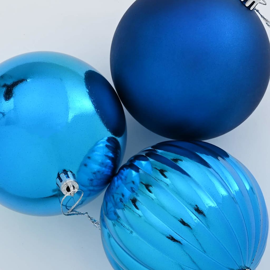 Christmas Bauble Set 9 pcs Blue