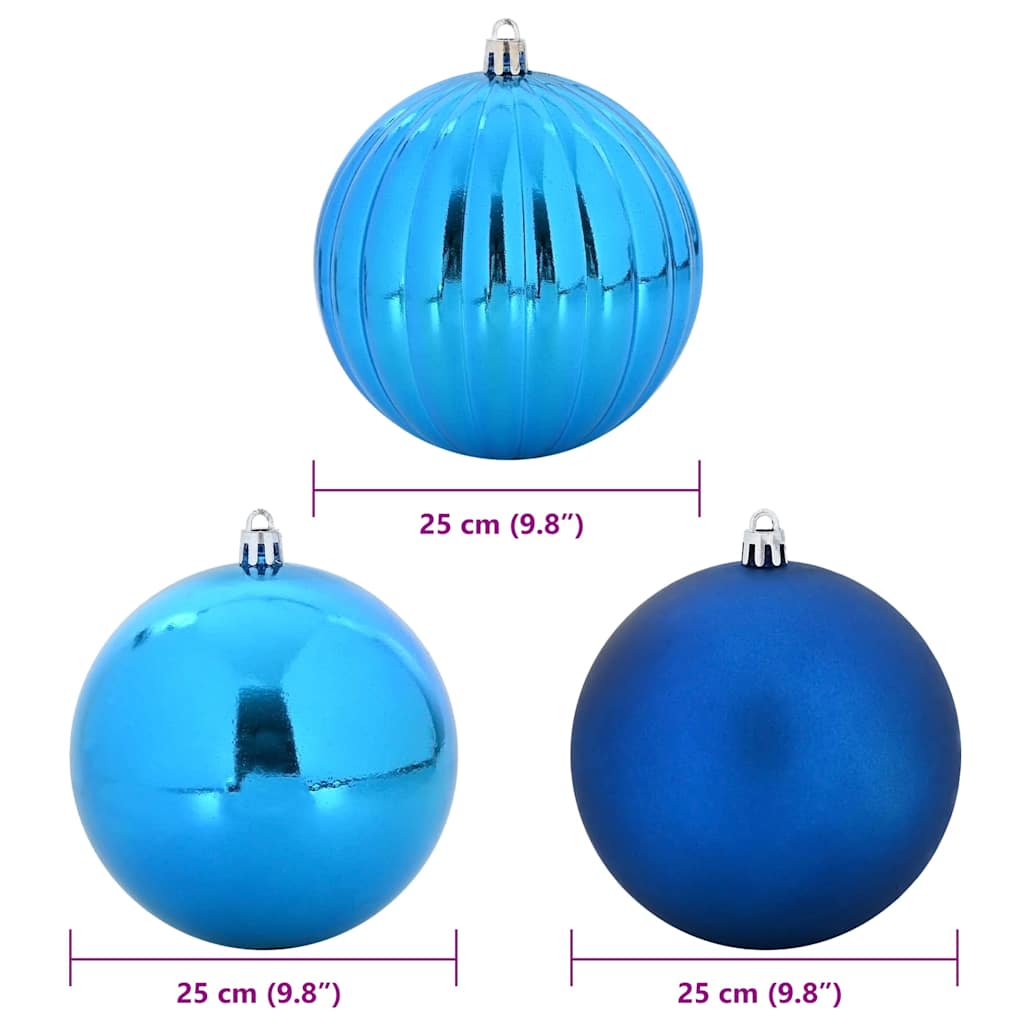 Christmas Bauble Set 3 pcs Blue