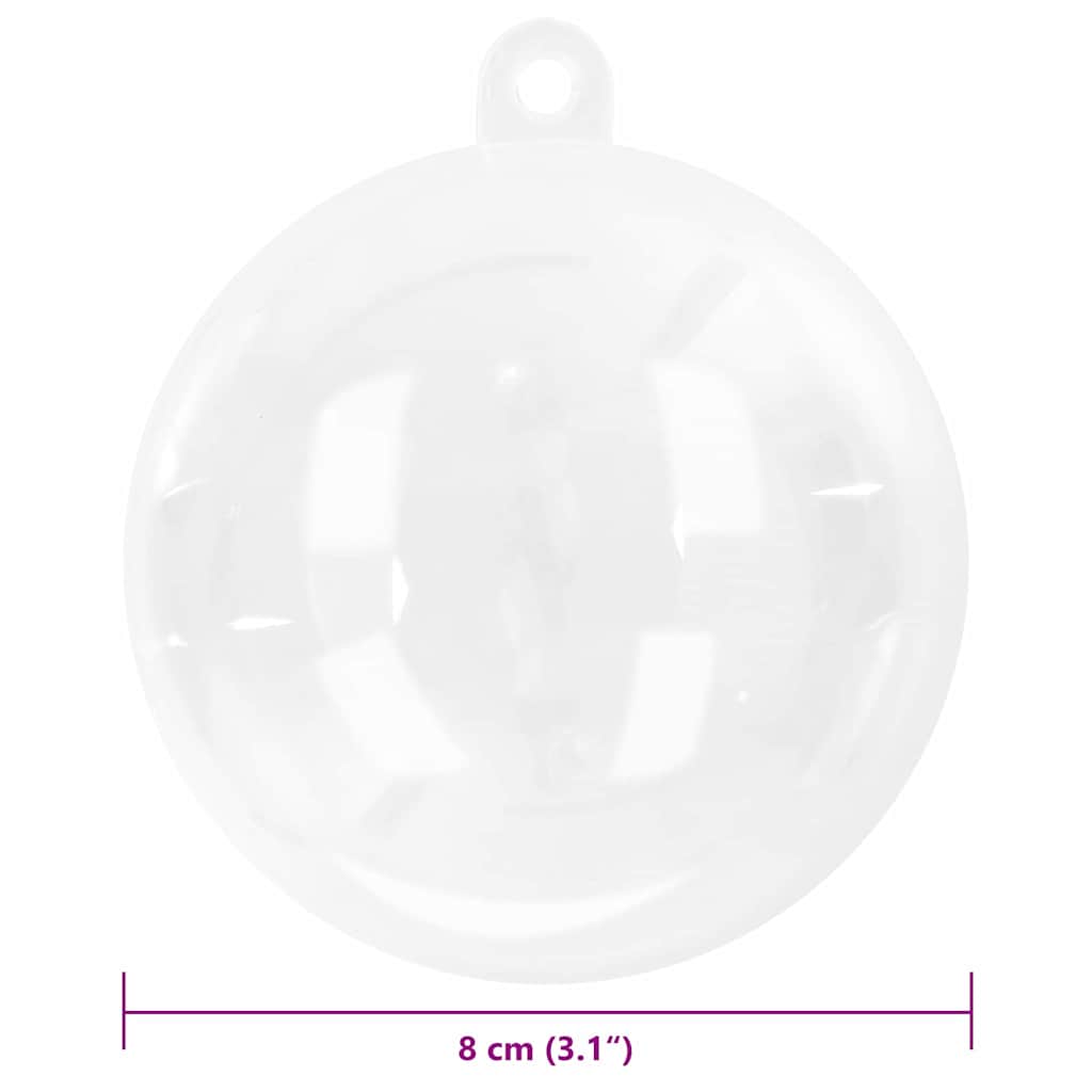 Christmas Bauble Set 100 pcs Transparent Ø 8 cm