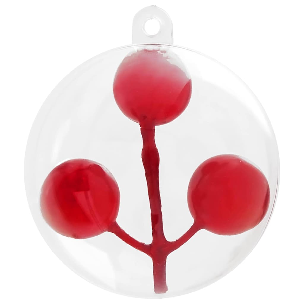 Christmas Bauble Set 100 pcs Transparent Ø 10 cm