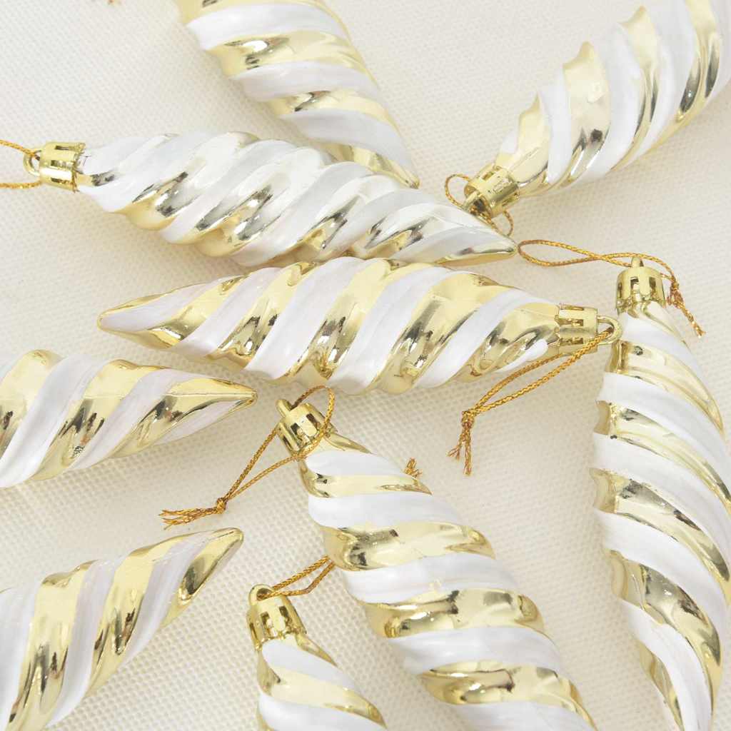 Christmas Spiral Shape Ball 40 pcs Gold