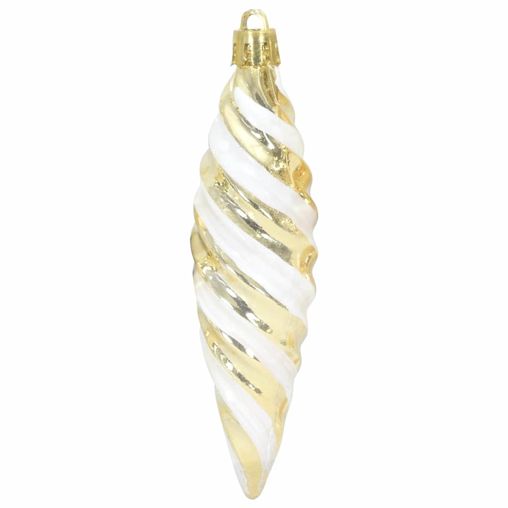 Christmas Spiral Shape Ball 40 pcs Gold