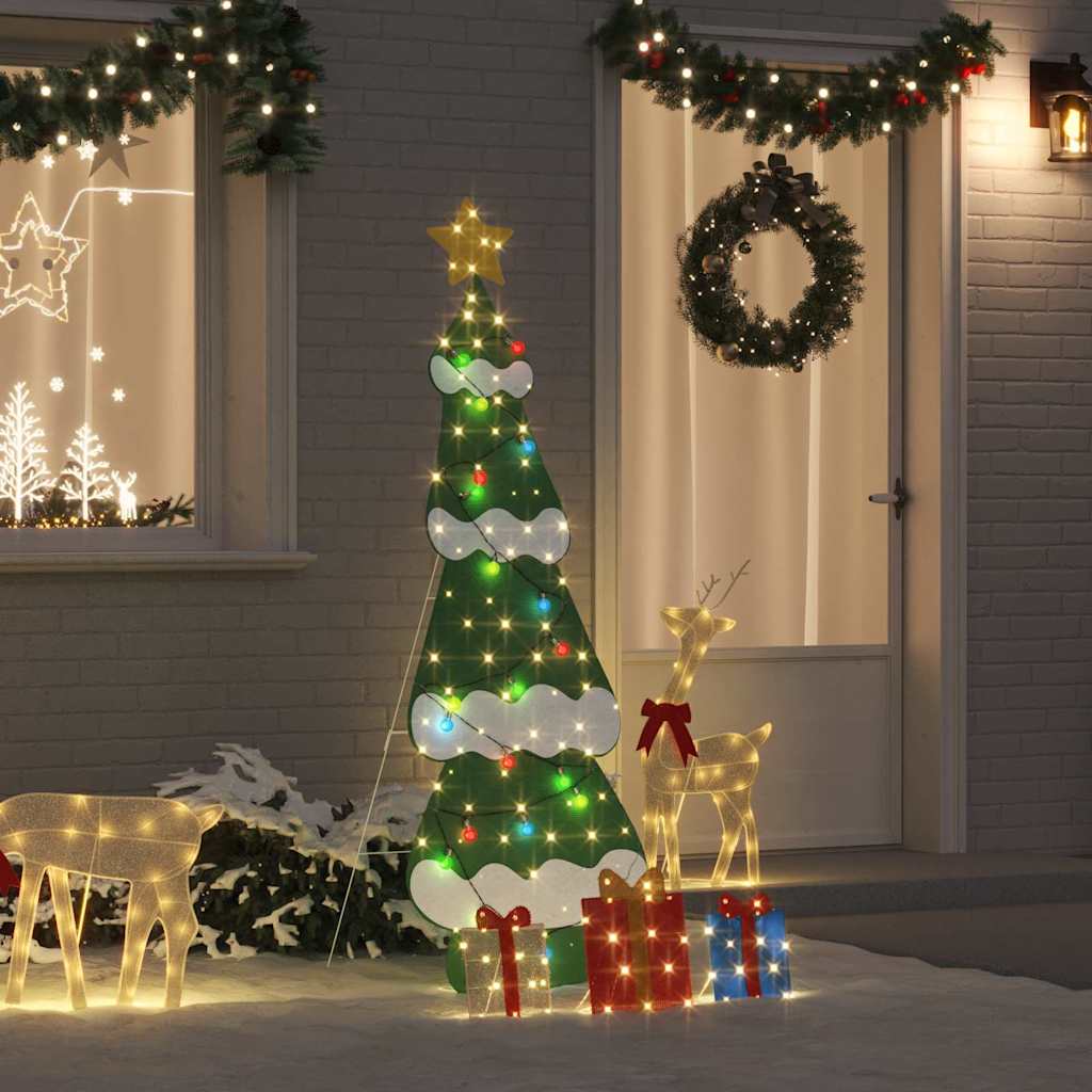Lighted Christmas Tree with 3 Gift Boxes 2D Warm White 180 cm