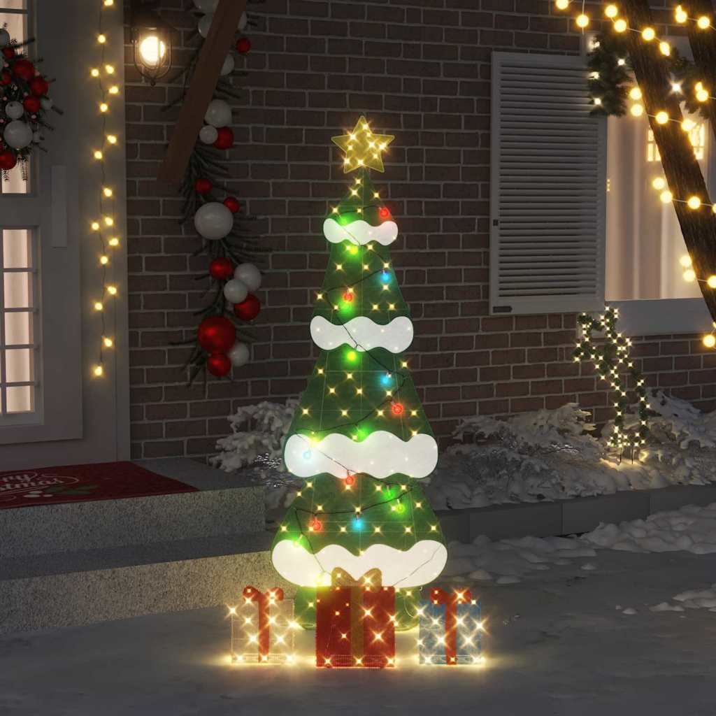 Lighted Christmas Tree with 3 Gift Boxes 2D Warm White 180 cm