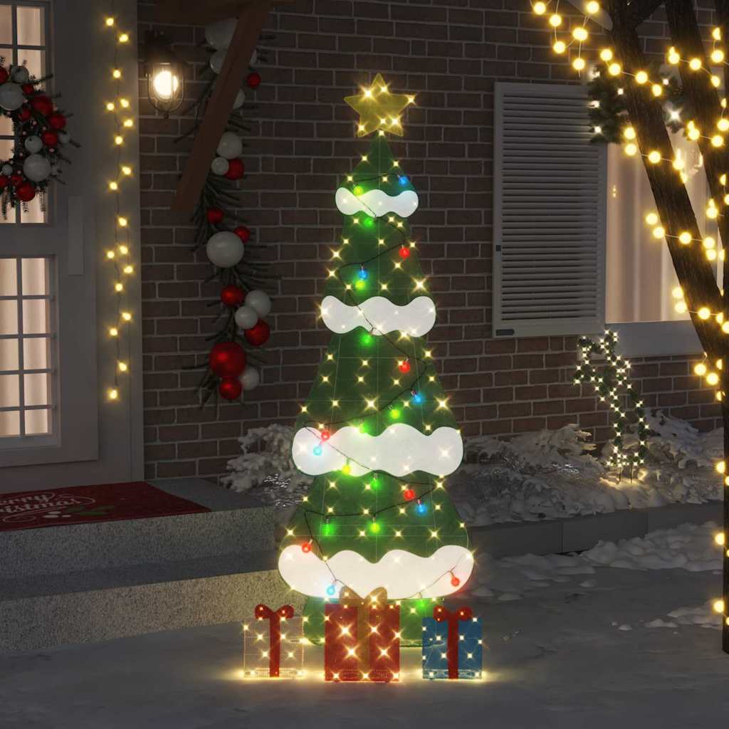 Lighted Christmas Tree with 3 Gift Boxes 2D Warm White 210 cm