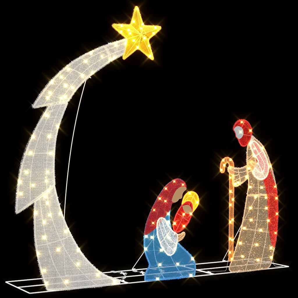 Nativity Scene Warm White 149 x32 x 127.5 cm Polyester