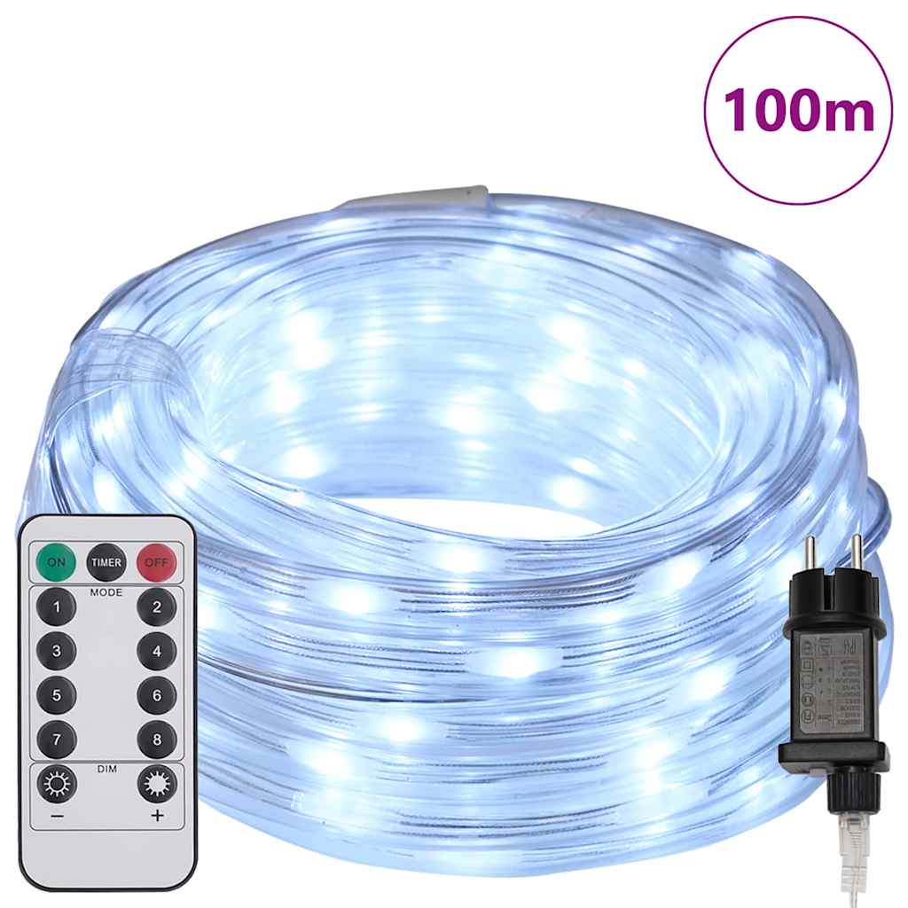 Rope Light with 2400 LEDs Cold White 100 m PVC