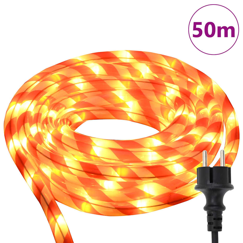 Rope Light with 1200 LEDs Warm White 50 m PVC