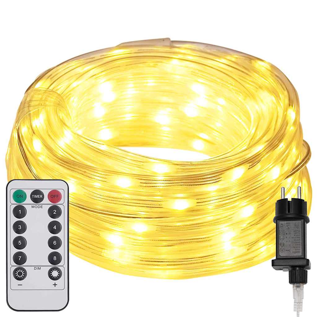 Rope Light with 1200 LEDs Warm White 50 m PVC
