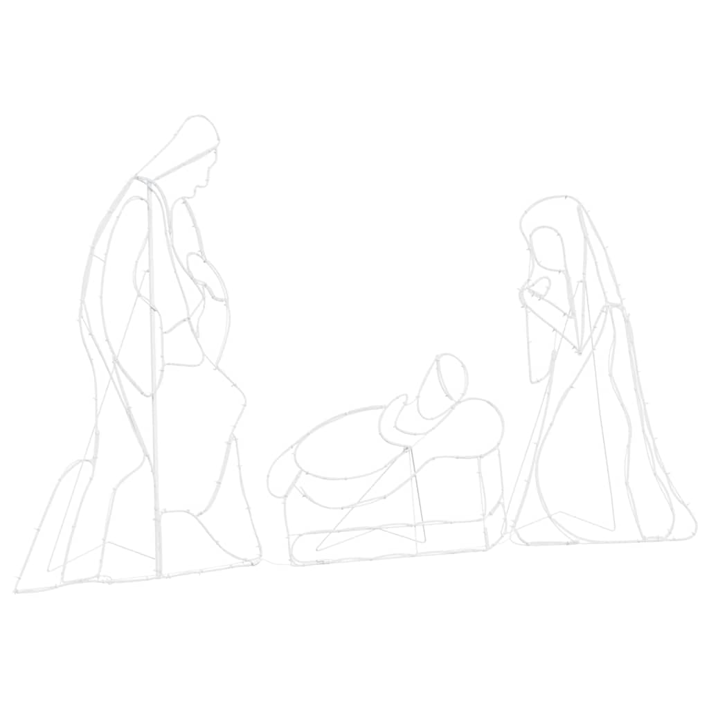 Lighted Nativity Scene Multicolour 112 x 72 cm PVC