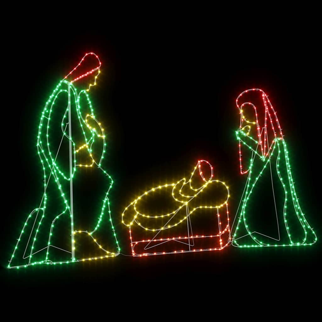 Lighted Nativity Scene Multicolour 112 x 72 cm PVC