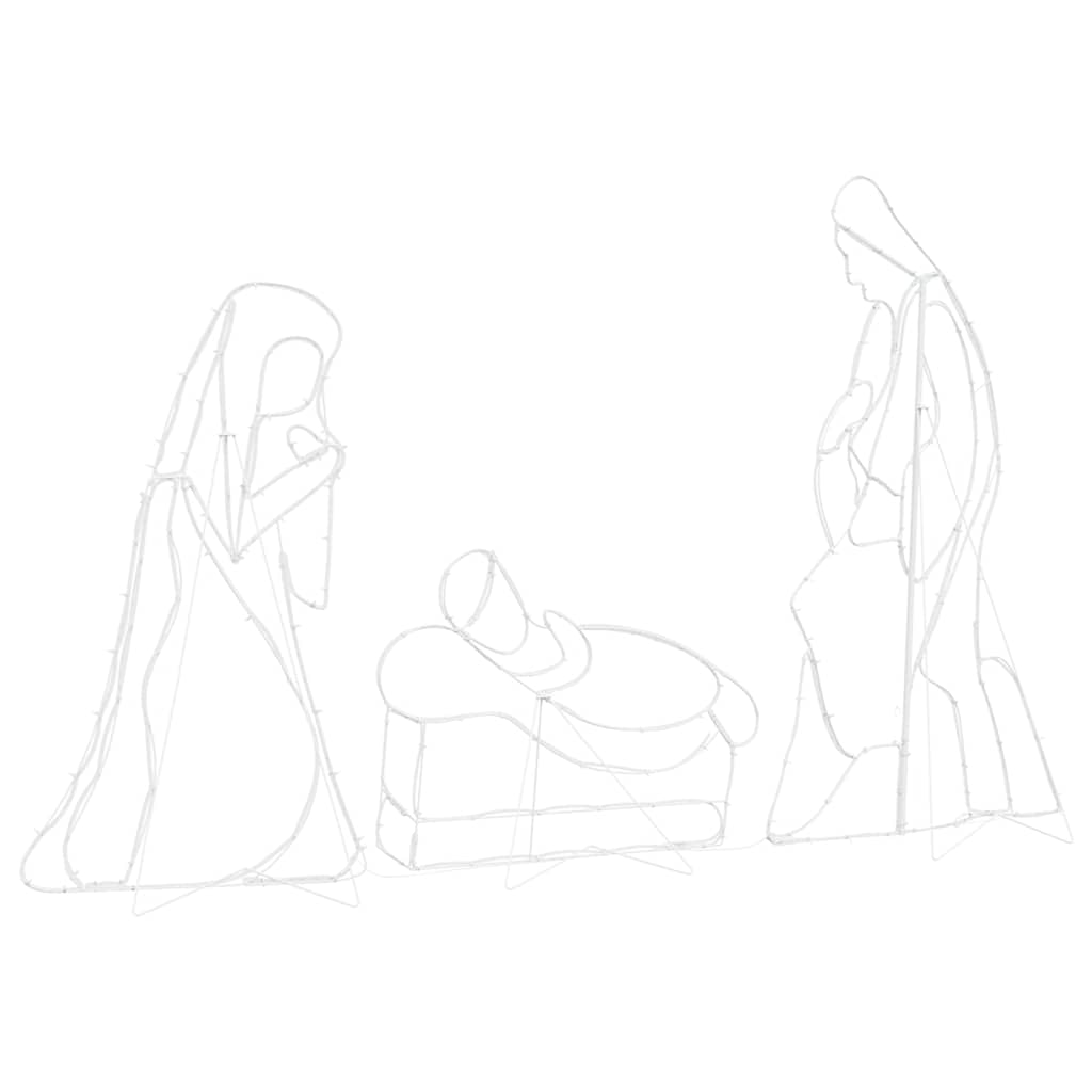 Lighted Nativity Scene Multicolour 112 x 72 cm PVC