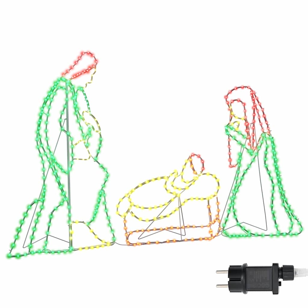 Lighted Nativity Scene Multicolour 112 x 72 cm PVC
