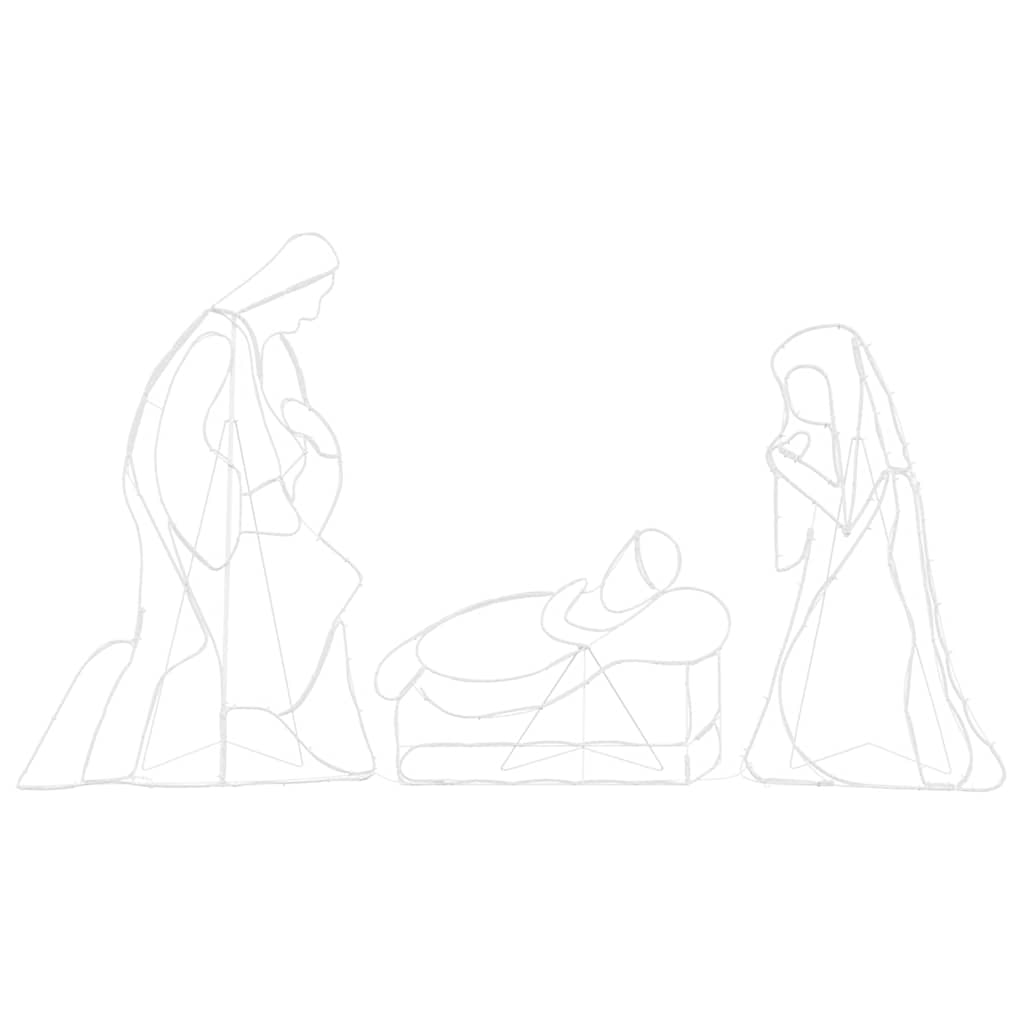 Lighted Nativity Scene Multicolour 112 x 72 cm PVC
