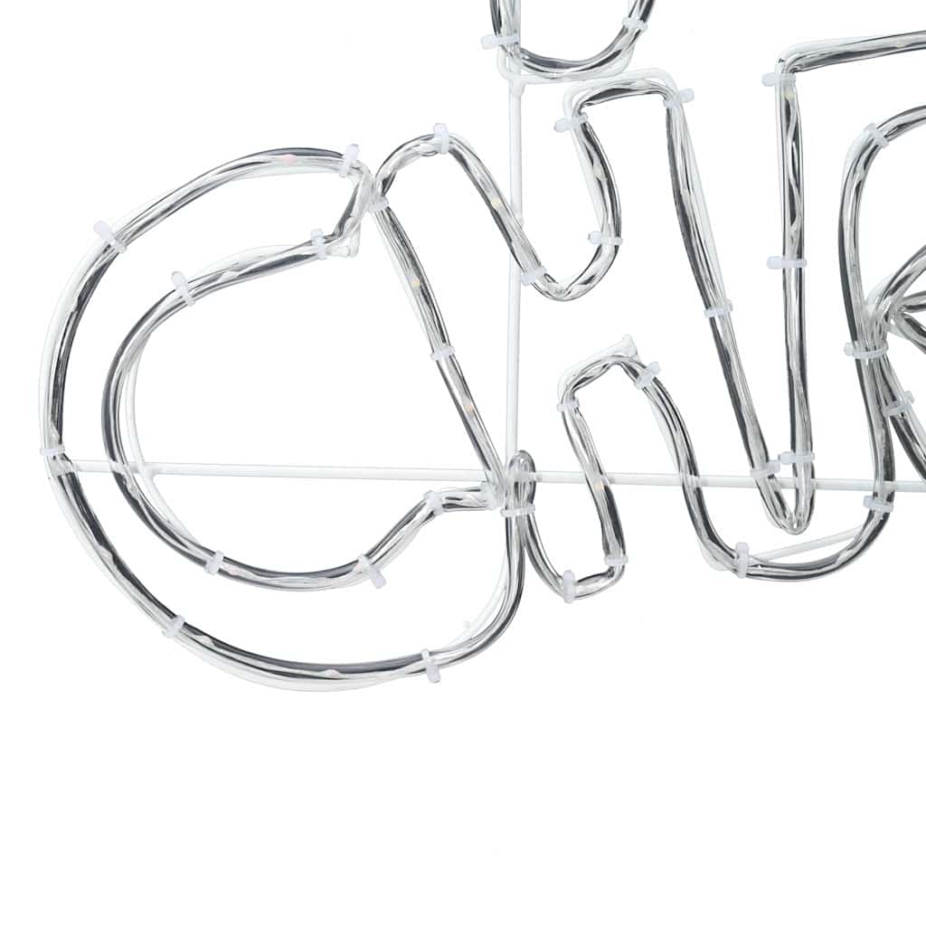 Christmas Sign with 240 LEDs Multicolour 100 x 50 cm PVC