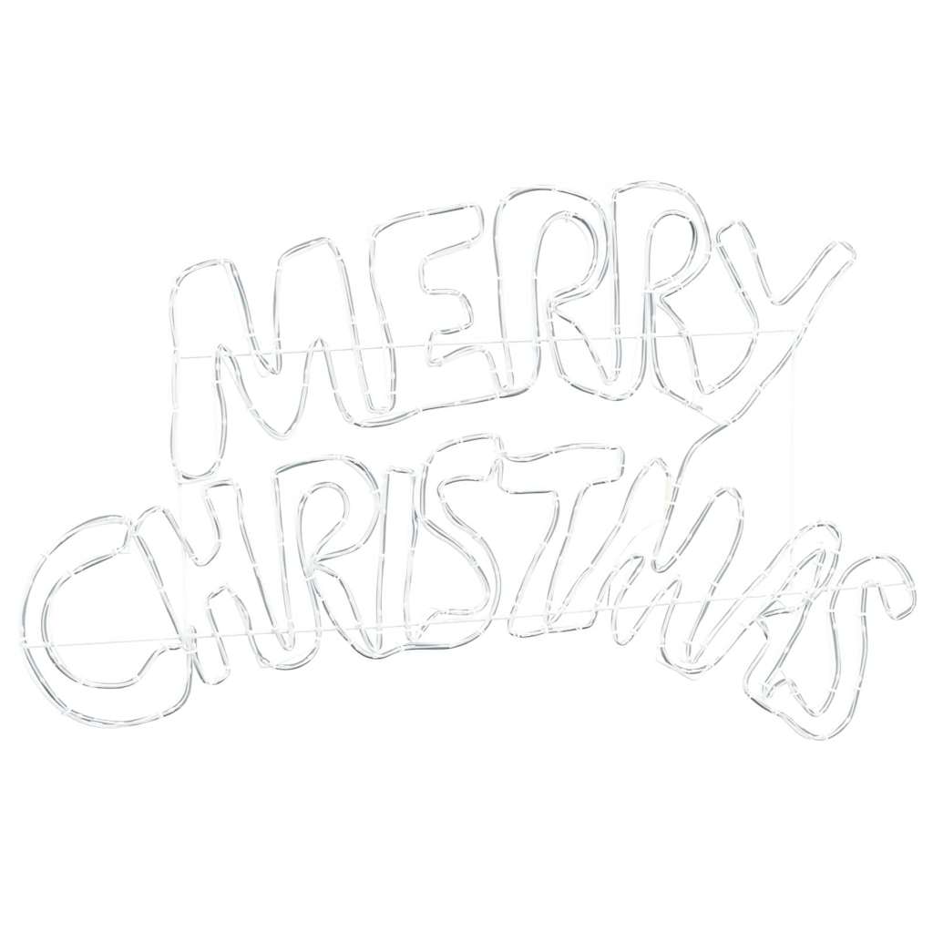 Christmas Sign with 240 LEDs Multicolour 100 x 50 cm PVC