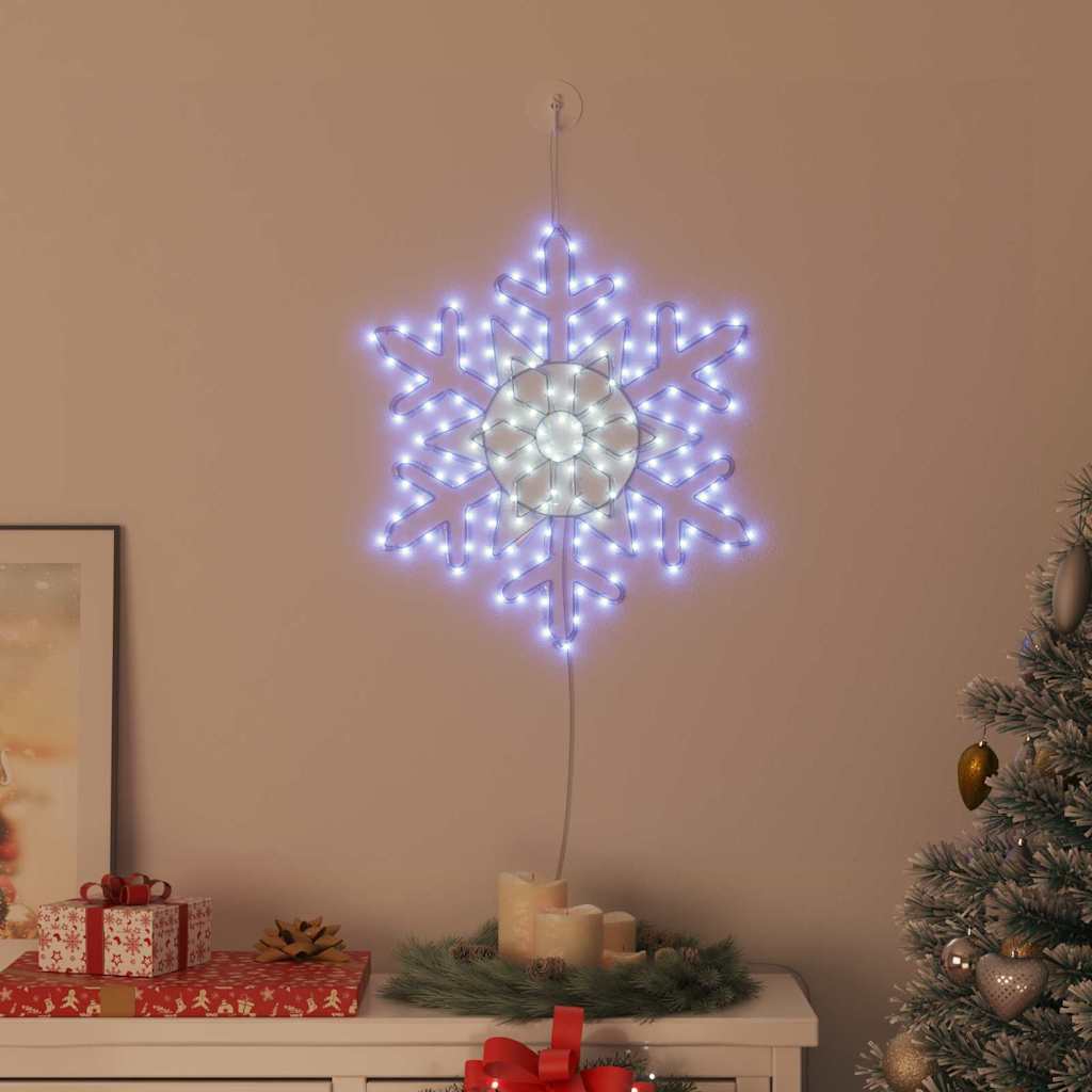 Christmas Snowflake with 156 LEDs Blue 55.5 x 55.5 x 0.75cm PVC