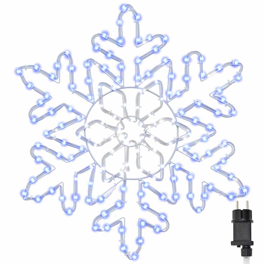 Christmas Snowflake with 156 LEDs Blue 55.5 x 55.5 x 0.75cm PVC