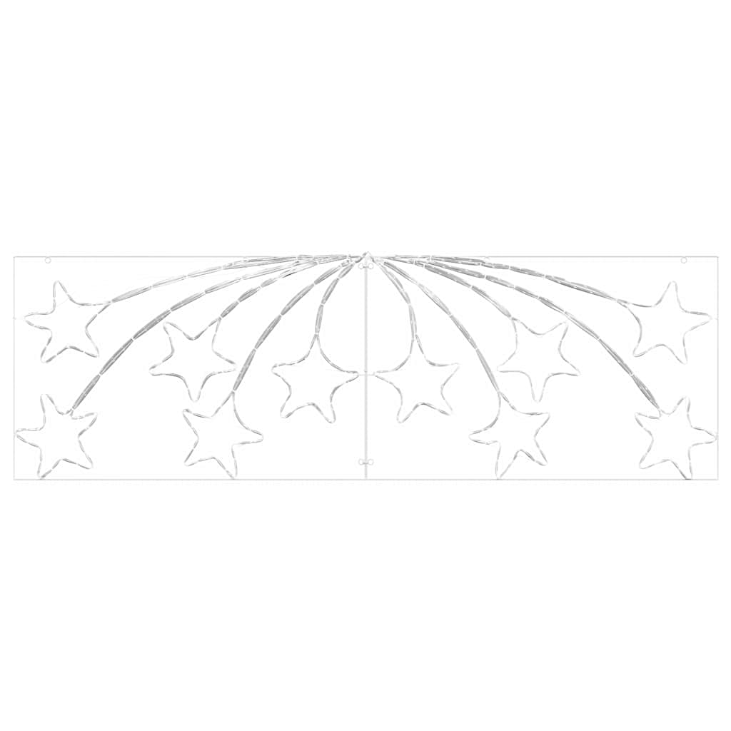 Christmas Star with 432 LEDs Multicolour 180 x 57 cm PVC