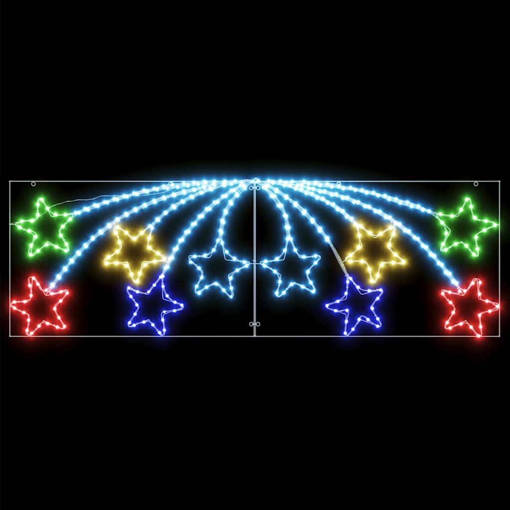 Christmas Star with 432 LEDs Multicolour 180 x 57 cm PVC