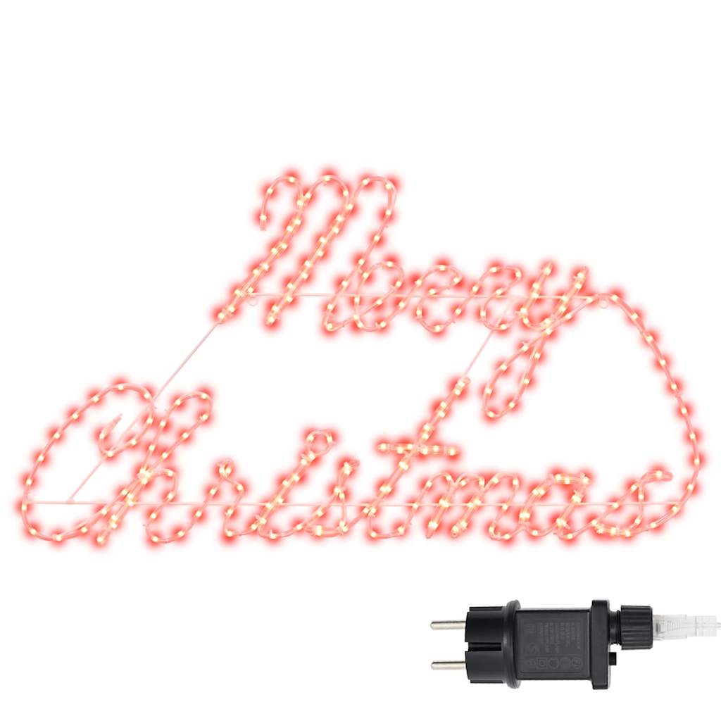 Christmas Sign with 216 LEDs Red 99 x 55 x 13 cm Iron