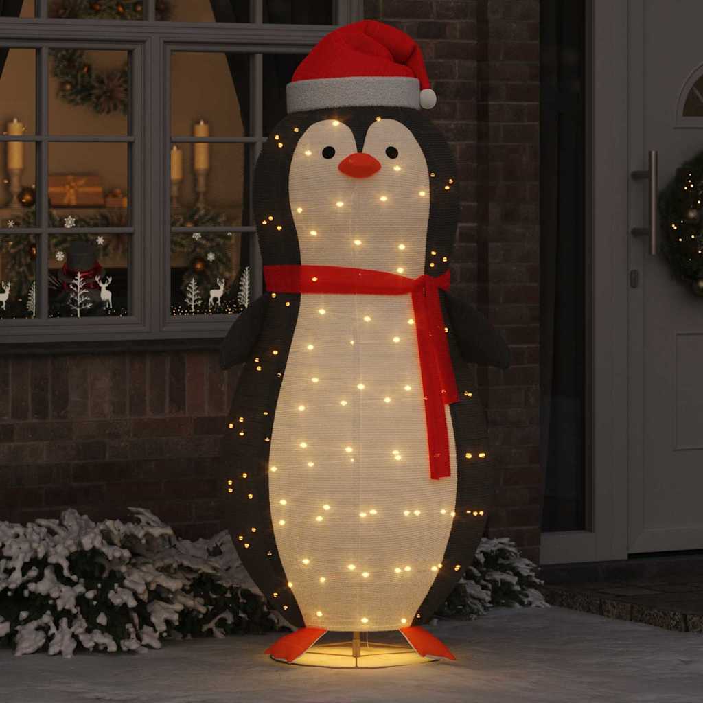 Snow Penguin Figure Warm White 78 x 88 x 180 cm Fabric