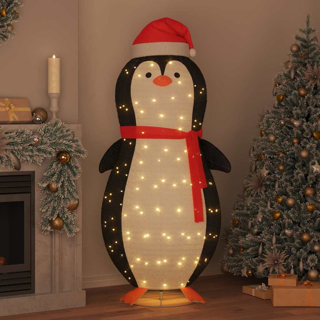 Snow Penguin Figure Warm White 78 x 88 x 180 cm Fabric