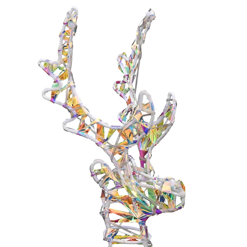 Reindeer Pull Sleigh Warm White 30 x 12 x 54.5 cm PET