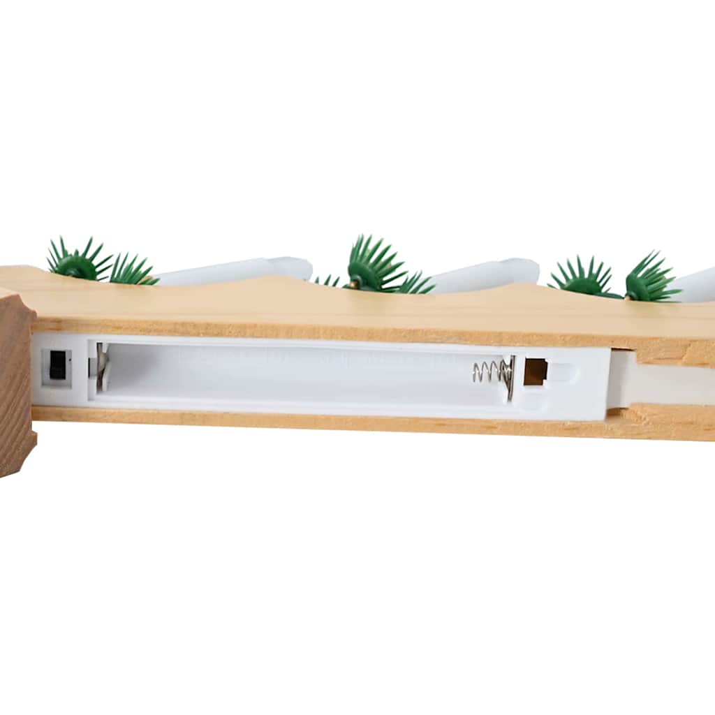 Christmas Candle Bridge Brown 39.5 x 5 x 29 cm Solid Pine Wood