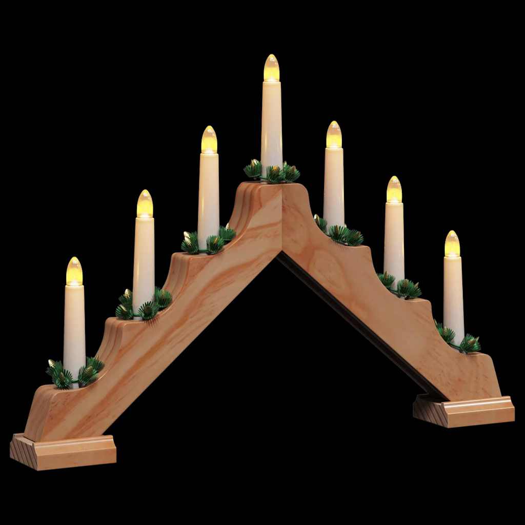 Christmas Candle Bridge 3 pcs Brown 39.5 x 5 x 29 cm