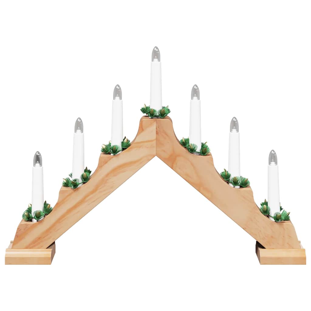 Christmas Candle Bridge 3 pcs Brown 39.5 x 5 x 29 cm
