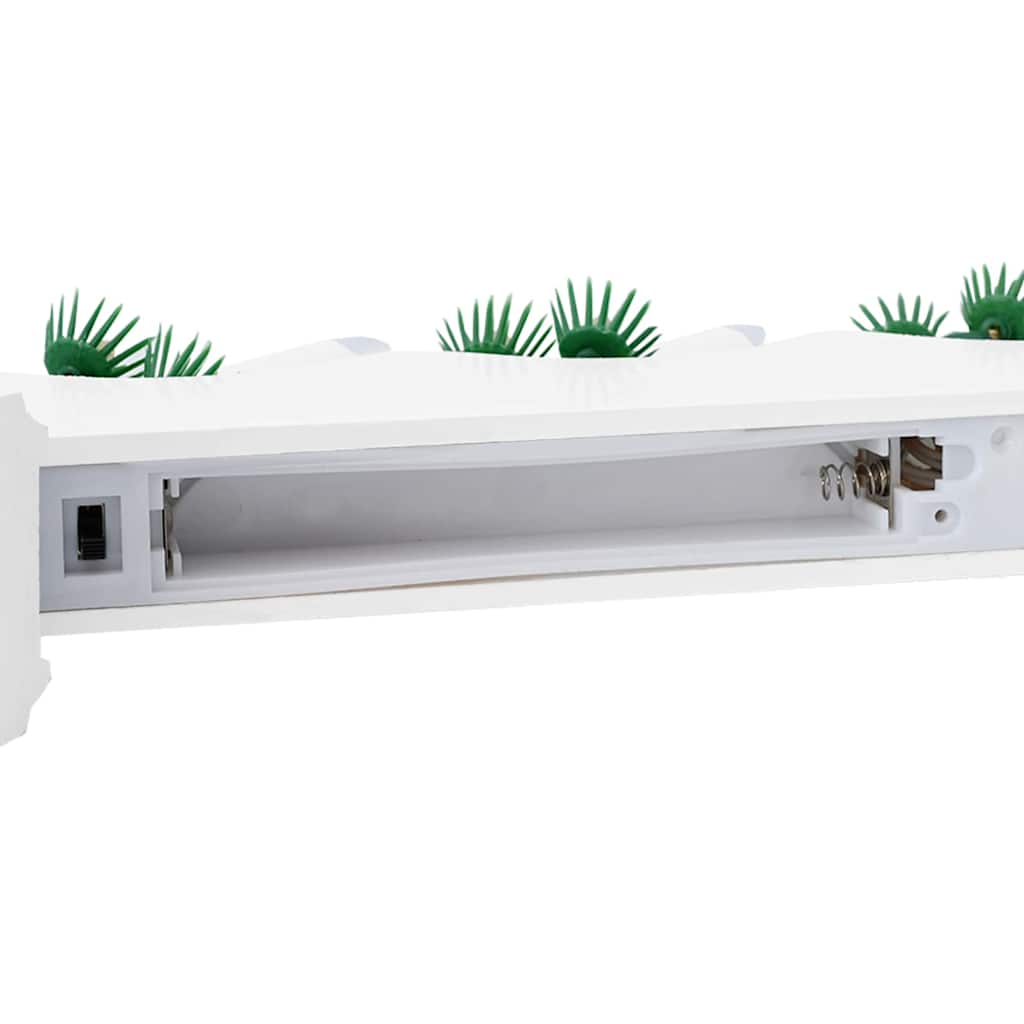 Christmas Candle Bridge White 39.5 x 5 x 29 cm Solid Pine Wood