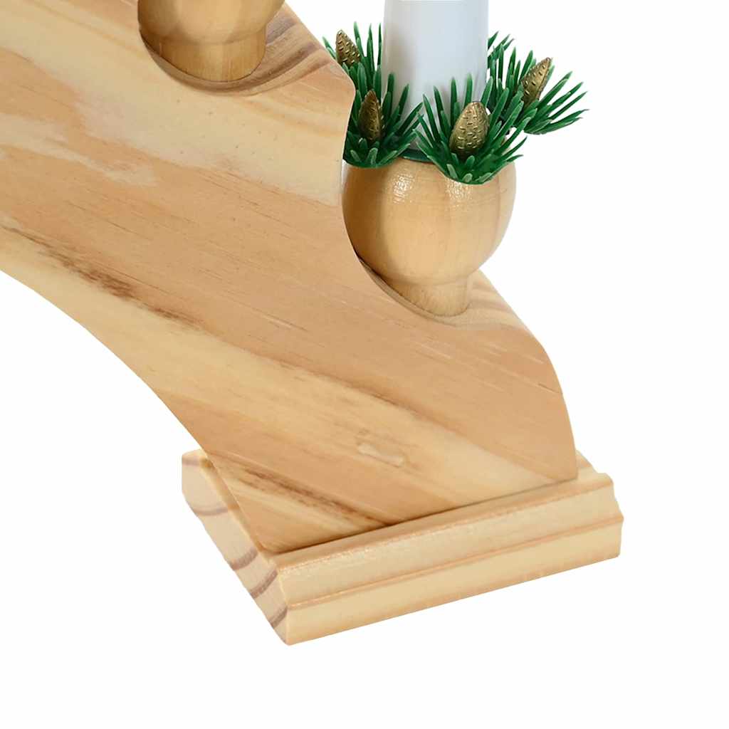 Christmas Candle Arch with 10 LED Candles Brown 47 x 5 x 29 cm