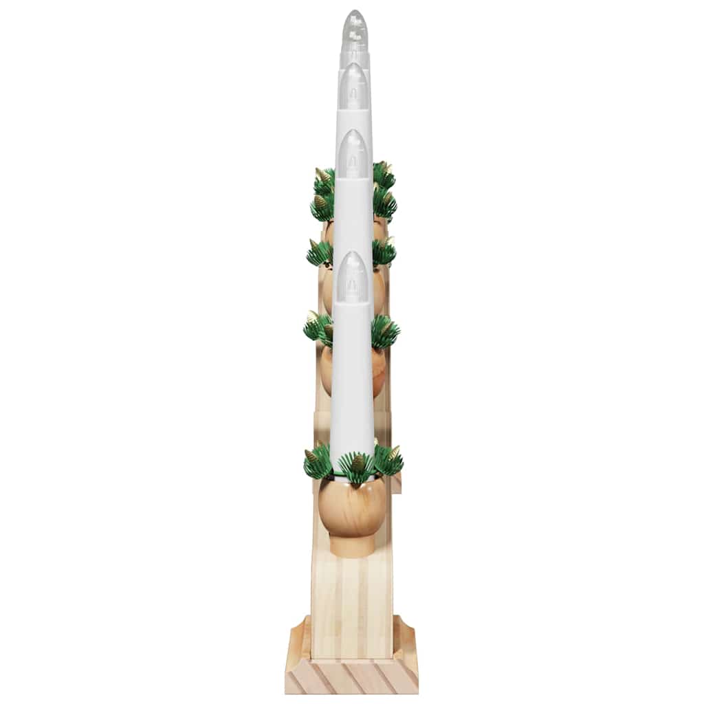 Christmas Candle Arch with 10 LED Candles Brown 47 x 5 x 29 cm