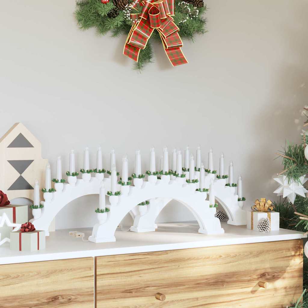 Christmas Candle Arch with 10 LED Candles 3 pcs White