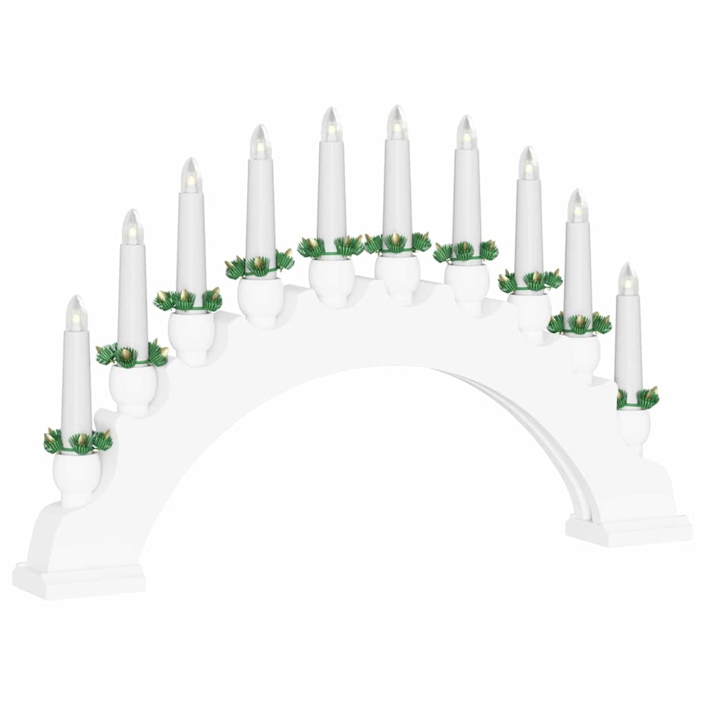 Christmas Candle Arch with 10 LED Candles 3 pcs White