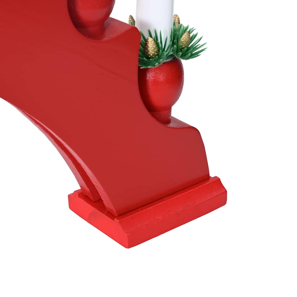 Christmas Candle Arch with 10 LED Candles Red 47 x 5 x 29 cm