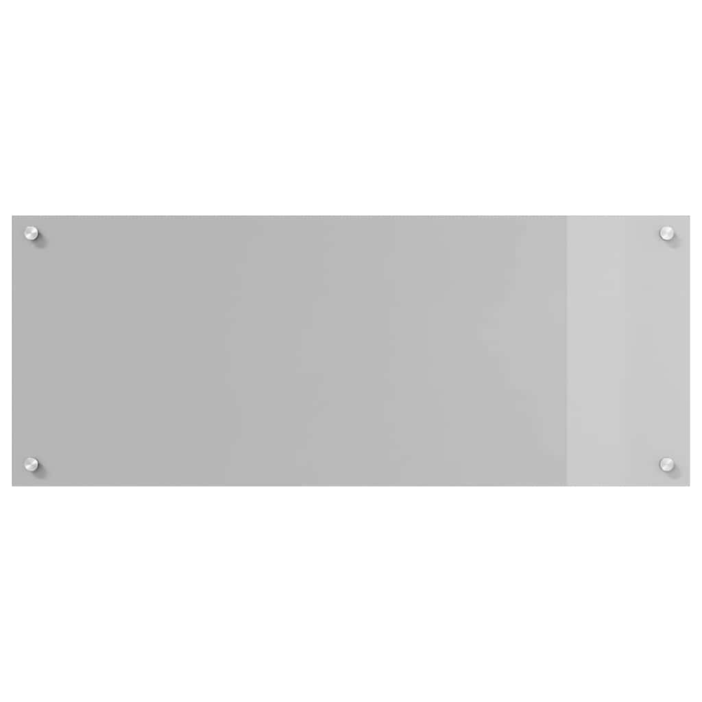 Kitchen Backsplash 2 pcs Light Grey 100 x 40 cm Tempered Glass