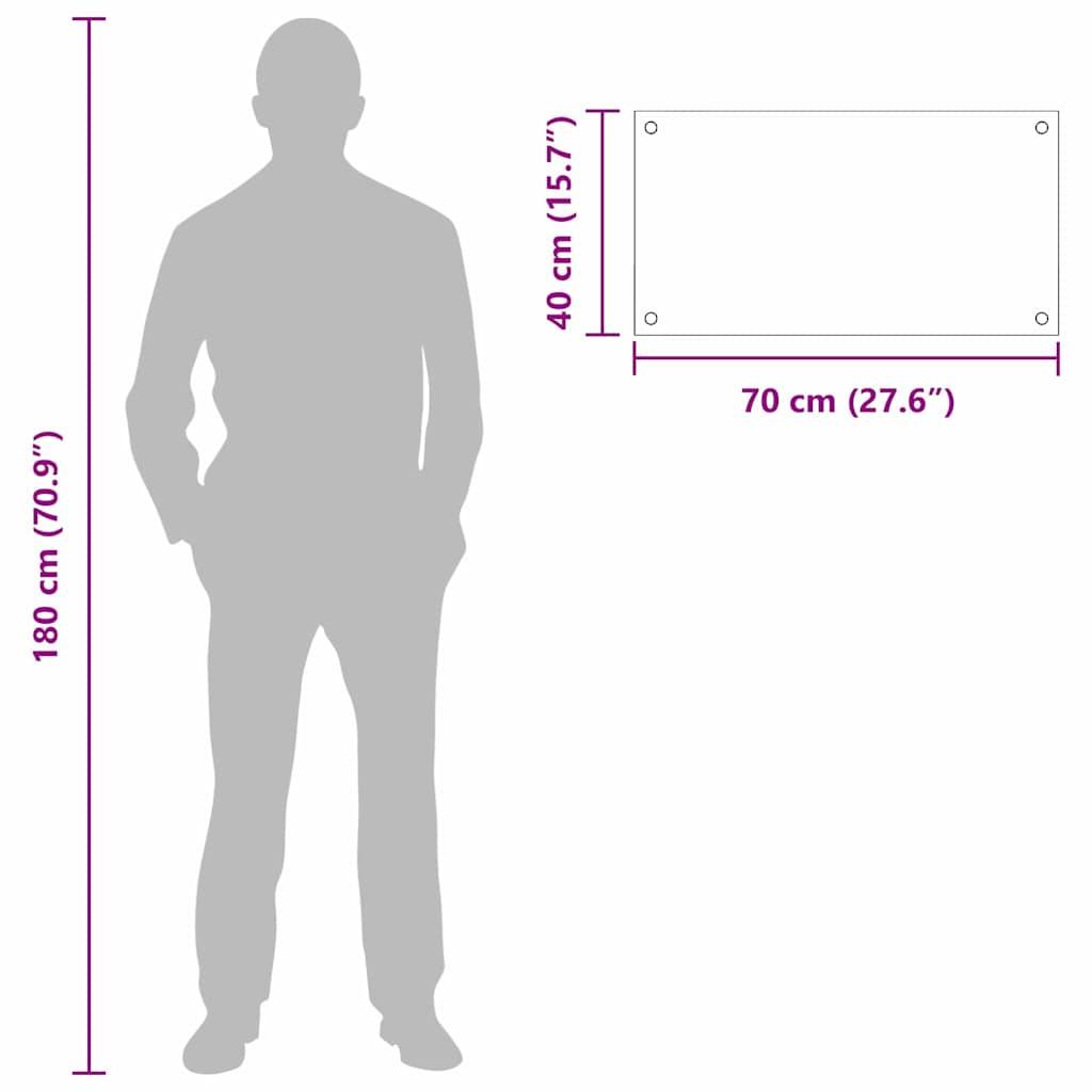 Kitchen Backsplash 2 pcs Dark Grey 70 x 40 cm Tempered Glass