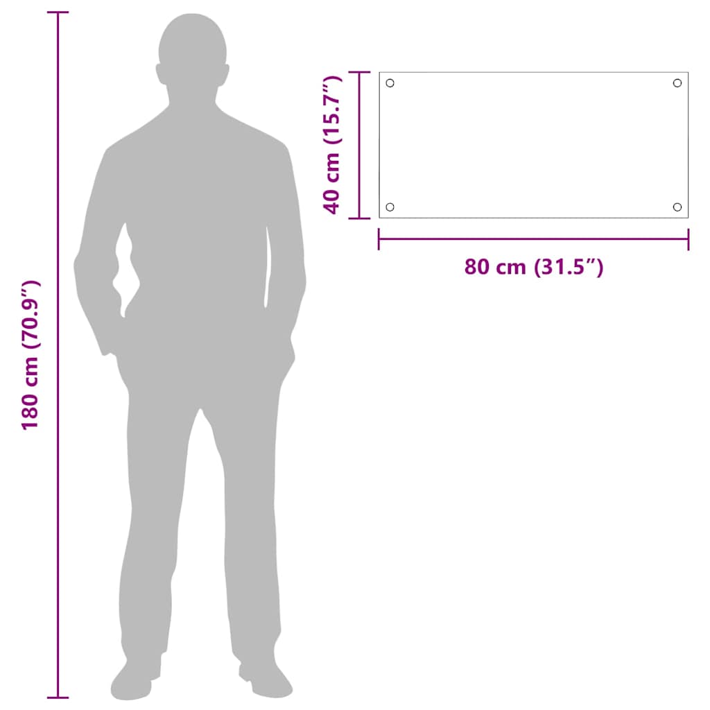 Kitchen Backsplash 2 pcs Dark Grey 80 x 40 cm Tempered Glass