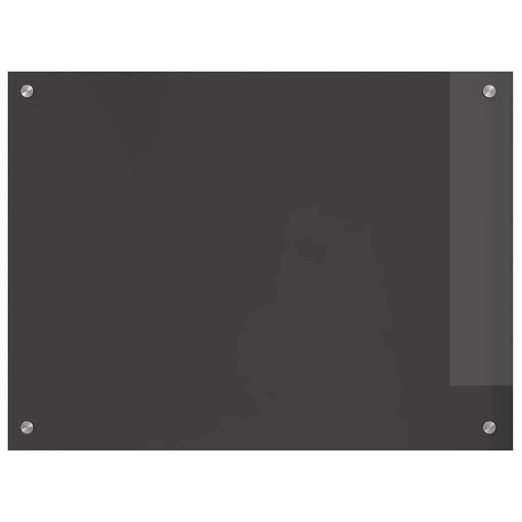 Kitchen Backsplash 2 pcs Dark Grey 80 x 60 cm Tempered Glass