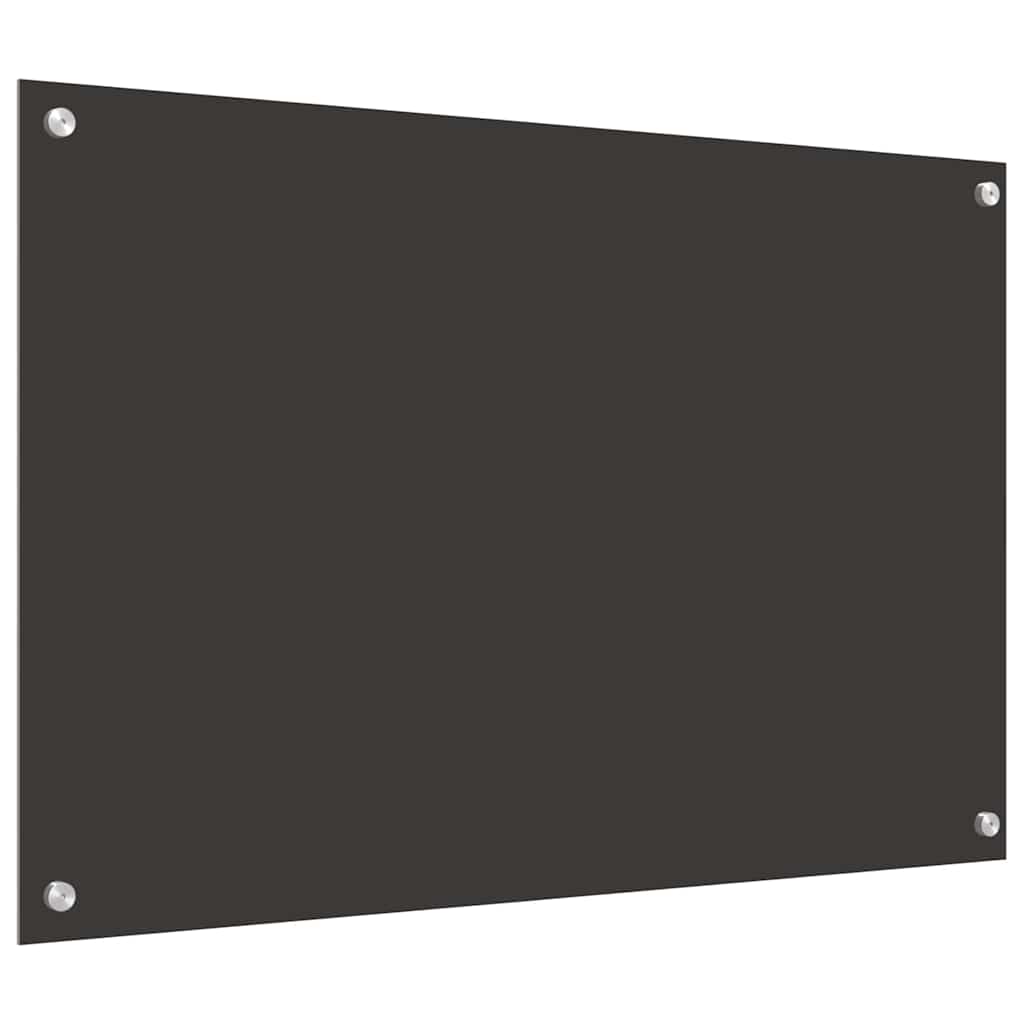Kitchen Backsplash 2 pcs Dark Grey 90 x 60 cm Tempered Glass