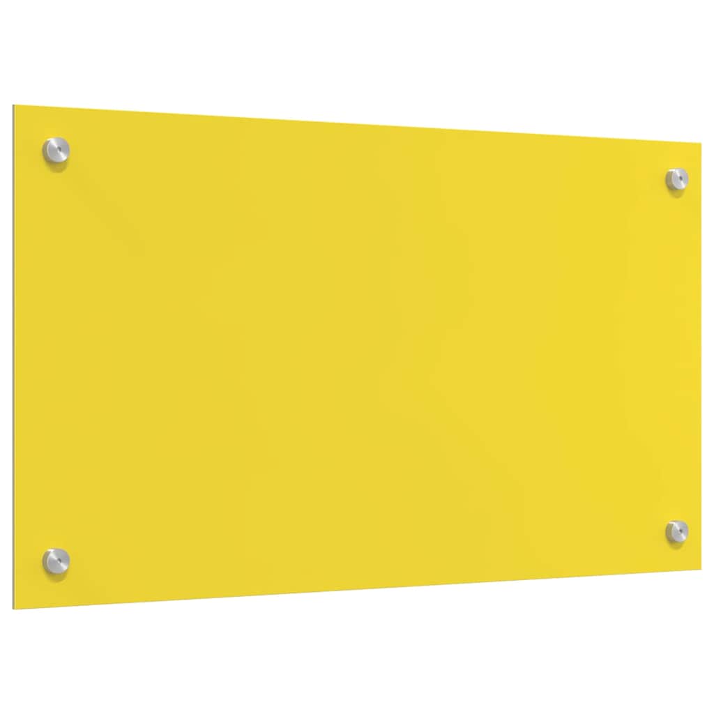 Kitchen Backsplash 2 pcs Yellow 70 x 40 cm Tempered Glass