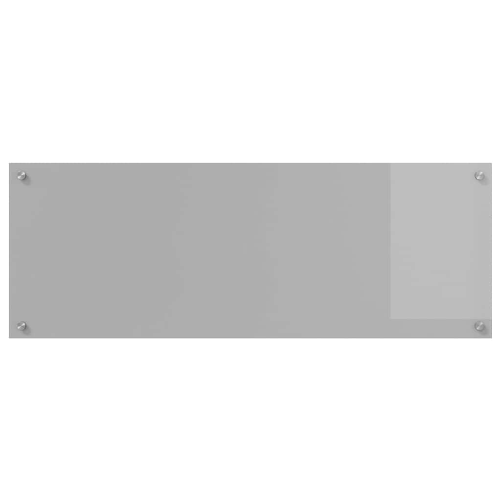 Kitchen Backsplash 2 pcs Light Grey 110 x 40 cm Tempered Glass