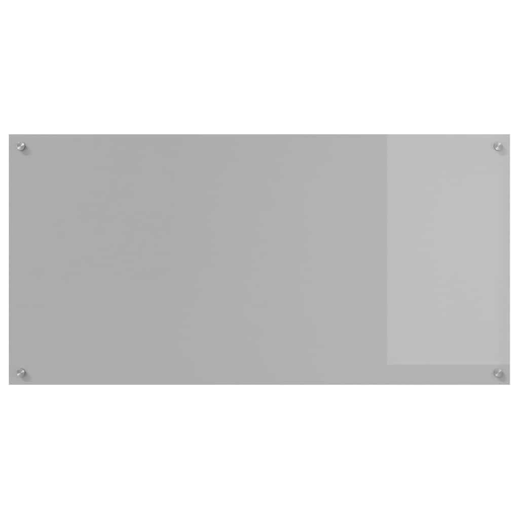 Kitchen Backsplash 2 pcs Light Grey 120 x 60 cm Tempered Glass