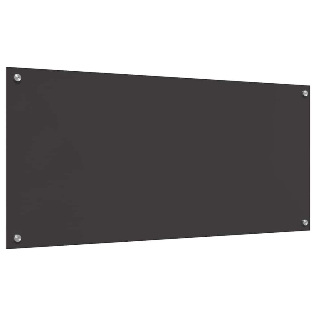 Kitchen Backsplash 2 pcs Dark Grey 110 x 50 cm Tempered Glass